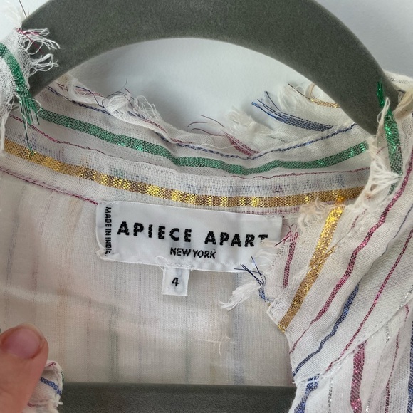 Apiece Apart Striped Metallic Maxi Dress Size 4 - Picture 9 of 14